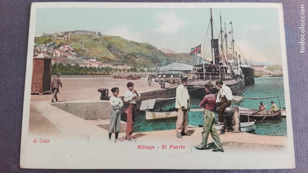 Postales: POSTAL MALAGA N&ordm; 47349 EL PUERTO MUELLE EDI P.Z. ANDALUCIA PERFECTA CONSERV 3*** CATALOGO M CARRASCO