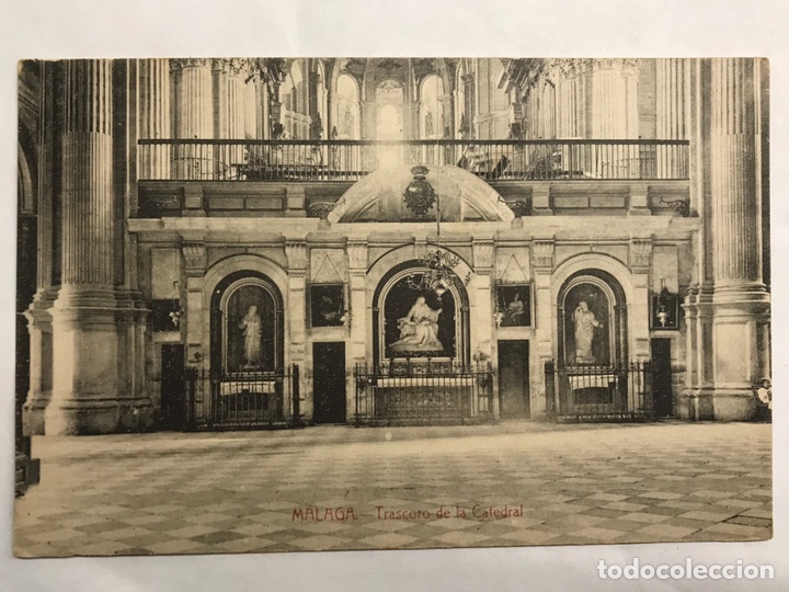 Postales: MALAGA. Postal Trascoro de la Catedral. Edici&oacute;n Fin de Siglo (h.1910?)