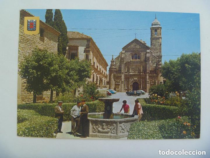 Postales: POSTAL DE UBEDA ( JAEN ): FACHADA DE LA BASILICA DEL SALVADOR. A&Ntilde;OS 70.