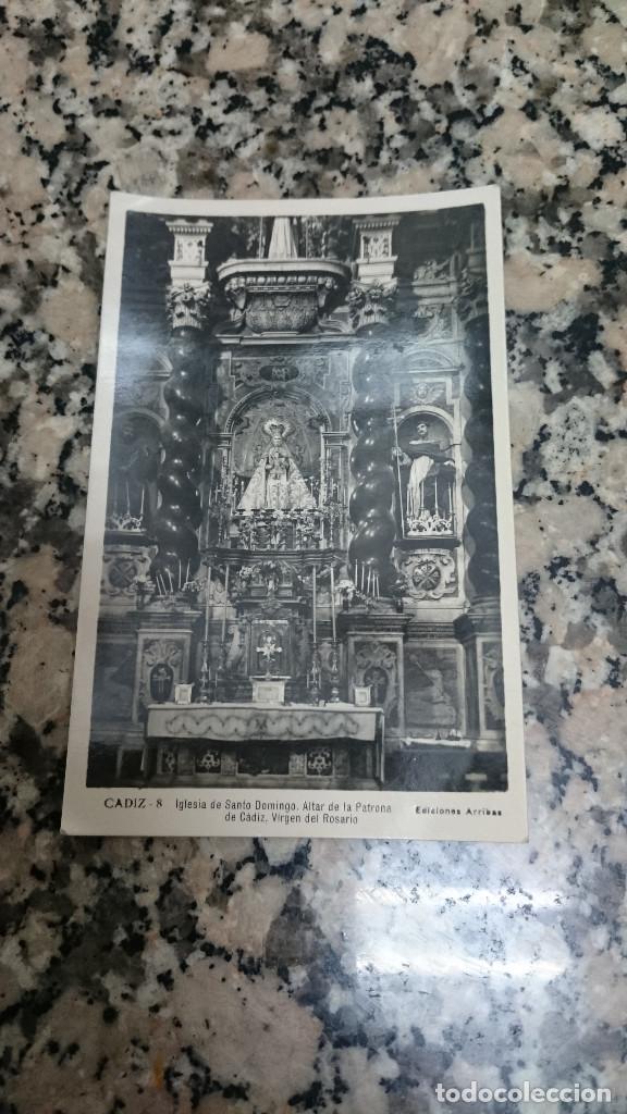 Postales: POSTAL CADIZ IGLESIA DE SANTO DOMINGO ALTAR DE LA PATRONA DE CADIZ VIRGEN EL ROSARIO SIN CIRCULAR
