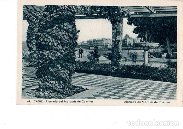 Postcards: TARJETA POSTAL DE CADIZ. ALAMEDA DEL MARQUES DE COMILLAS.