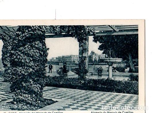 Postcards: TARJETA POSTAL DE CADIZ. ALAMEDA DEL MARQUES DE COMILLAS.