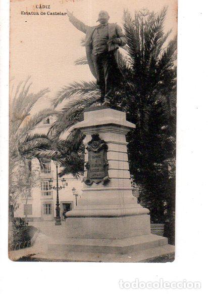 Cartoline: TARJETA POSTAL DE CADIZ. ESTATUA DE CASTELAR.