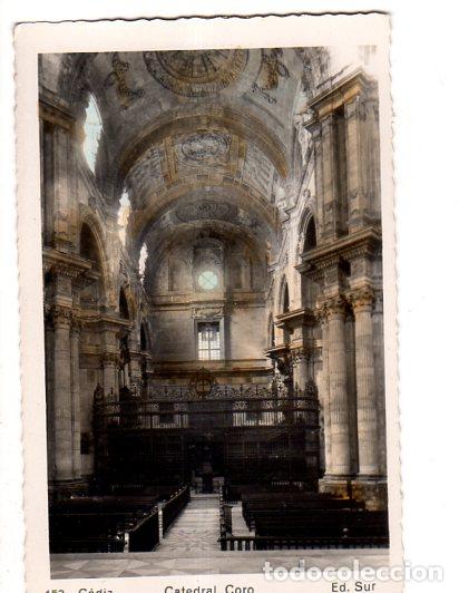 Cartoline: TARJETA POSTAL FOTOGRAFICA DE CADIZ. CATEDRAL. CORO. ED. SUR.