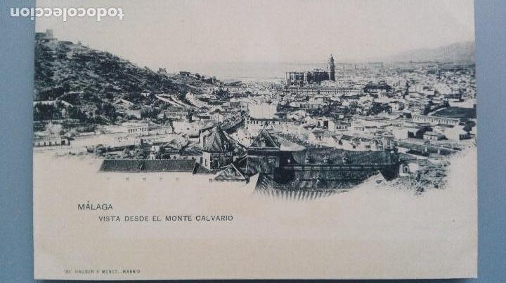 Postales: POSTAL MALAGA N&ordm; 181 VISTA DESDE EL MONTE CALVARIO ED HAUSER Y MENET ANDALUCIA PERFECTA CONSERVAC