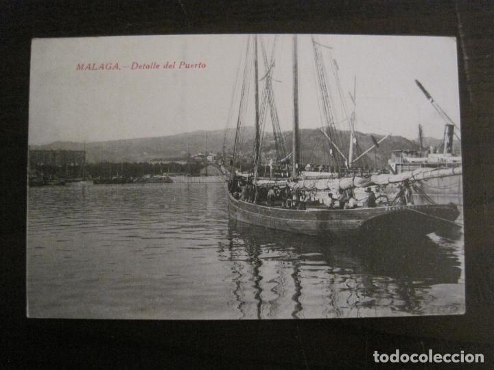 Postales: MALAGA - DETALLE DEL PUERTO - ED&middot; RAFAEL TOVAL -POSTAL ANTIGUA-(54.053)