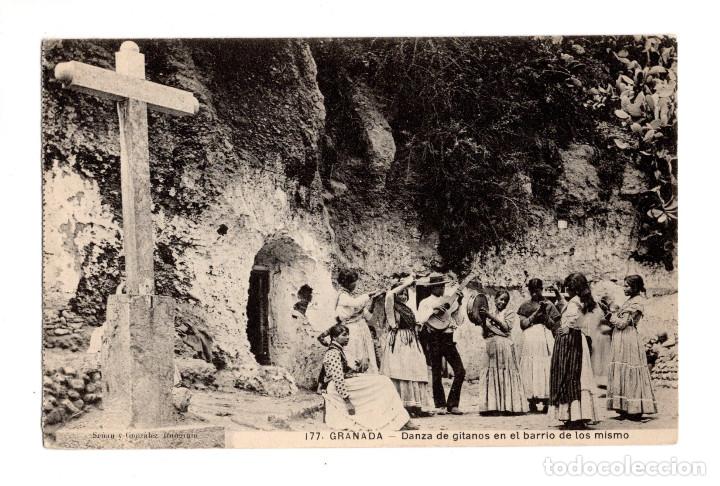 Postales: GRANADA.- DANZA DE GITANOS EN EL BARRIO DE LOS MISMO - Foto 1