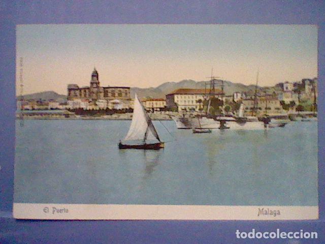 Postales: EL PUERTO  MALAGA 1905 ED STENGEL & Co DRESDEN 28725 S/C MBE SIN DIVIDIR