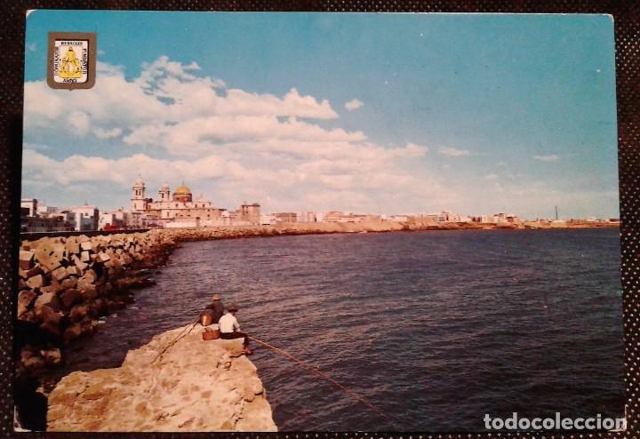Postales: POSTAL SELLADA ESPA&Ntilde;A. CADIZ, MURALLAS DEL CAMPO SUR, 1963.