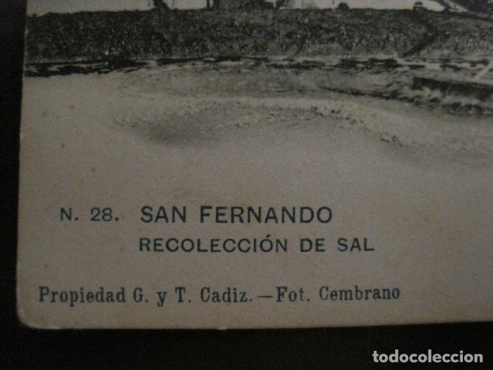 Postales: SAN FERNANDO-RECOLECCION DE SAL-FOT·CEMBRANO-HAUSER Y MENET-POSTAL ANTIGUA(54.990) - Foto 3 - 142919866
