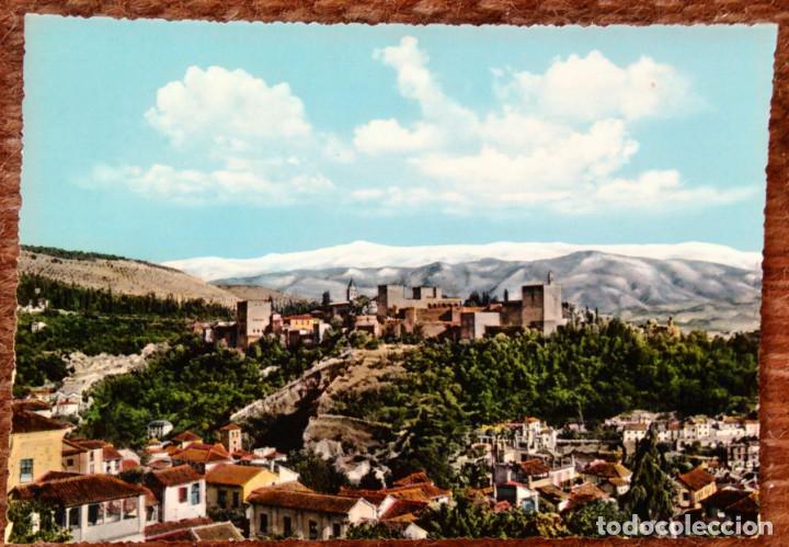 Postales: GRANADA - ALHAMBRA Y SIERRA NEVADA - Foto 1