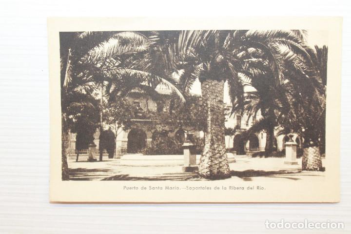 Postales: POSTAL PUERTO DE SANTA MAR&Iacute;A, SOPORTALES DE LA RIBERA DEL R&Iacute;O
