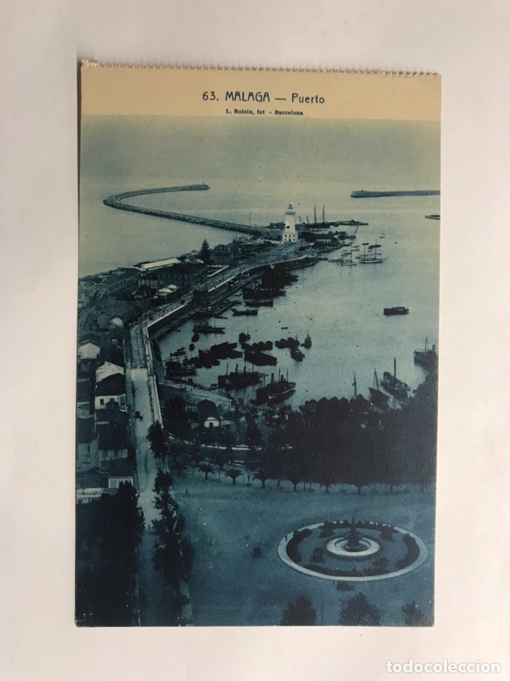 Postales: MALAGA. Postal No.63, Puerto. Edita: foto L. Roisin (h.1940?)