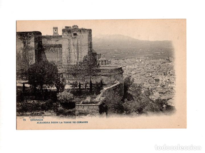 Postales: GRANADA.- ALHAMBRA DESDE TORRE DE COMAREX - Foto 1