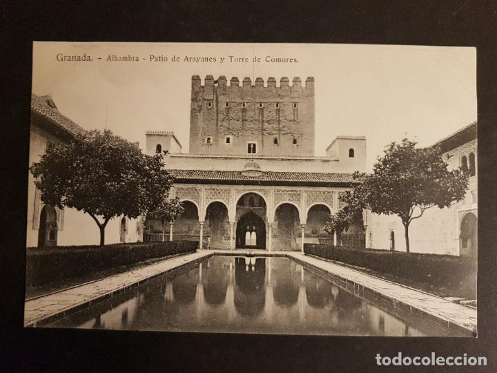 Postales: GRANADA ALHAMBRA PATIO DE ARRAYANES Y TORRE DE COMORES - Foto 1