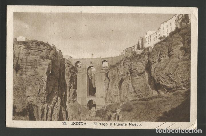 Postales: RONDA-EL TAJO Y PUENTE NUEVO-22-ROISIN-POSTAL ANTIGUA-(56.165)