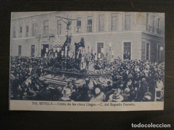 Postales: SEVILLA-SEMANA SANTA-CRISTO CINCO LLAGAS-515-ED&middot;MANUEL BARREIRO-POSTAL ANTIGUA-(56.845)