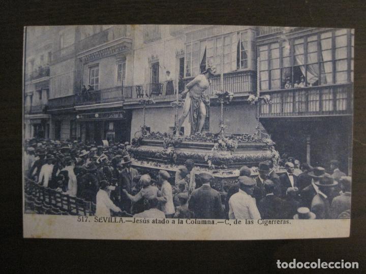 Postales: SEVILLA-SEMANA SANTA-JESUS ATADO A COLUMNA-517-ED&middot;MANUEL BARREIRO-POSTAL ANTIGUA-(56.846)