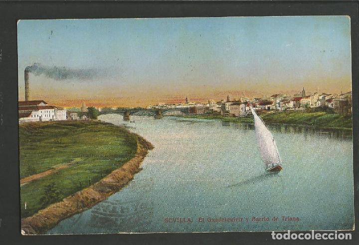 Postales: SEVILLA-EL GUADALQUIVIR Y BARRIO DE TRIANA-C.R.S.-POSTAL ANTIGUA-(57.246)