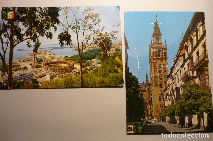 Postales: LOTE POSTALES ANDALUCIA MALAGA-SEVILLA  CIRCULADAS  CM
