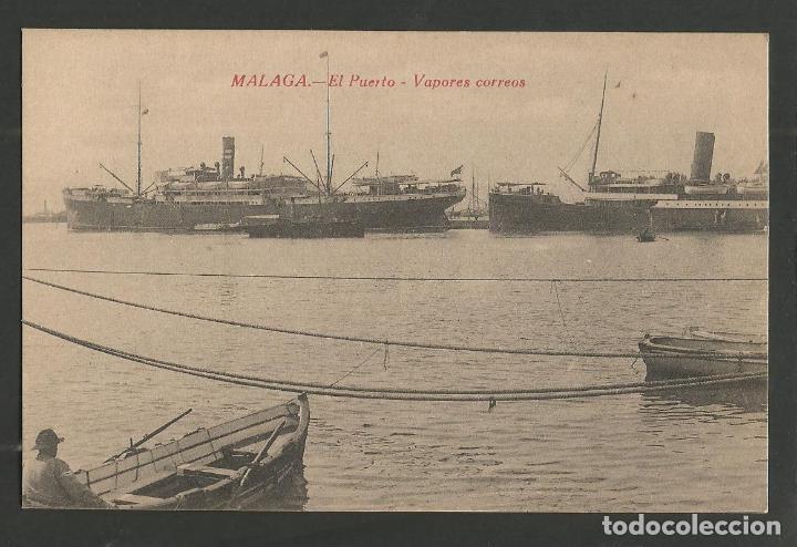 Postales: MALAGA-EL PUERTO-VAPORES CORREOS-BARCOS-ED&middot;RAFAEL TOVAL-POSTAL ANTIGUA-(57.467)