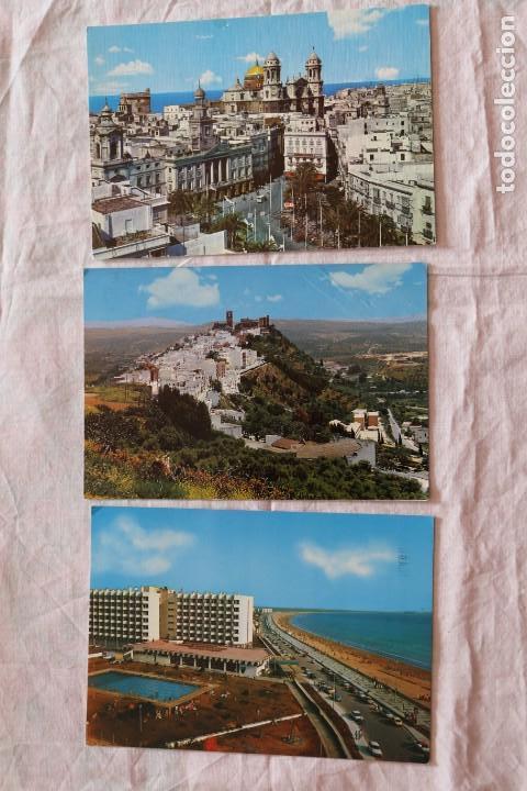 Postales: LOTE DE 3 POSTALES ANTIGUAS DE CADIZ, PUERTO DE SANTA MARIA Y ARCOS DE LA FRONTERA