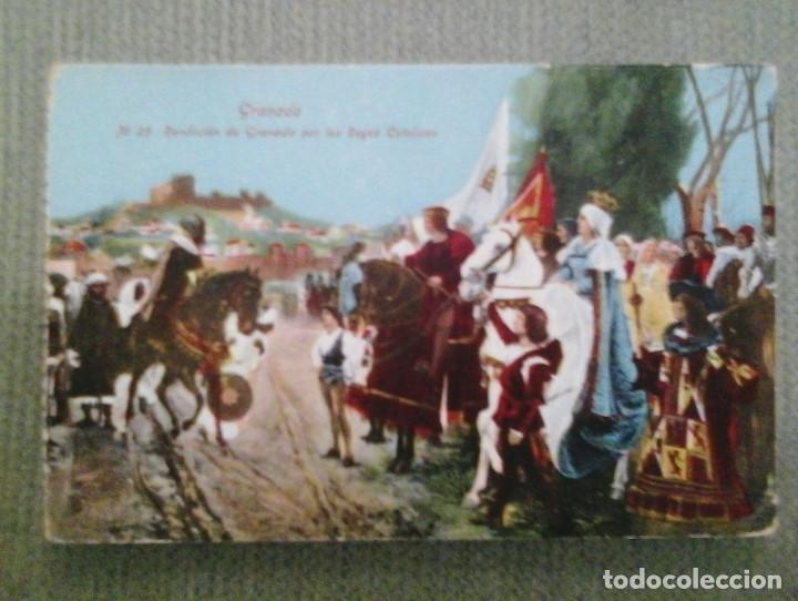 Postales: POSTAL GRANADA- RENDICION DE GRANADA POR LOS REYES CATOLICOS