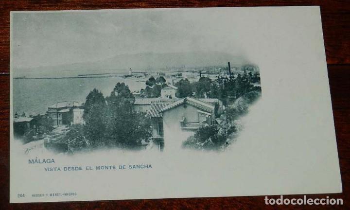 Postales: MALAGA, VISTA DESDE EL MONTE DE SANCHA, 264 HAUSER, SIN CIRCULAR Y SIN DIVIDIR