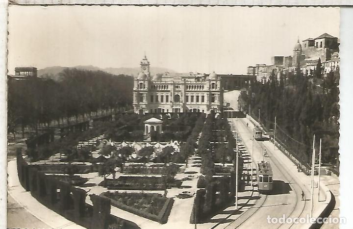 Postales: MALAGA JARDINES AYUNTAMIENTO ESCRITA