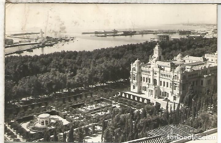 Postales: MALAGA JARDINES AYUNTAMIENTO ESCRITA