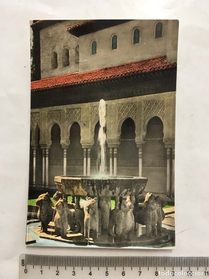 Postales: POSTAL. ALHAMBRA. PATIO DE LOS LEONES. A. ZERKOWITZ, FOT&Oacute;GRAFO. H. 1955?.