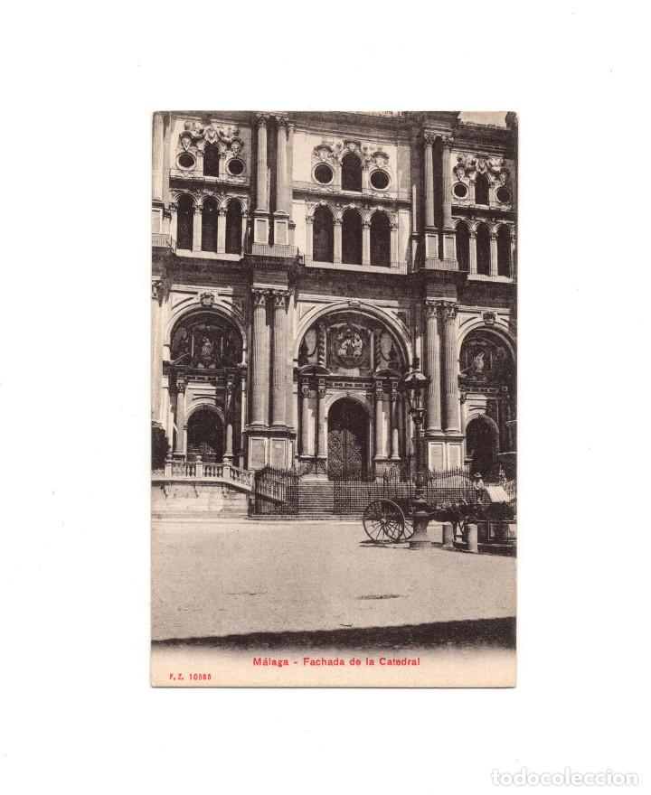 Postales: M&Aacute;LAGA.- FACHADA DE LA CATEDRAL - Foto 1