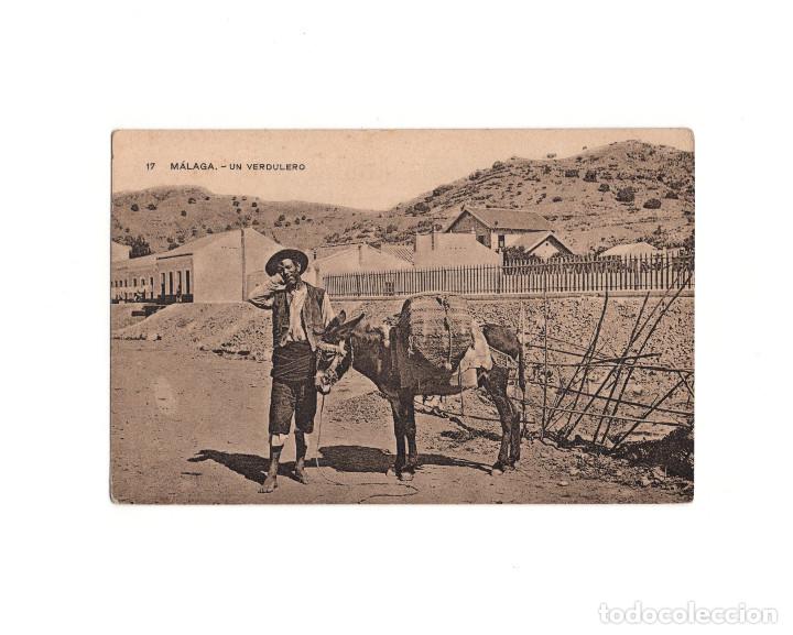 Postales: M&Aacute;LAGA.- UN VERDULERO. - Foto 1