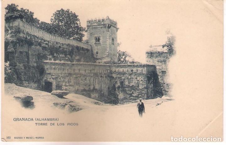 Postales: POSTAL DE GRANADA (ALHAMBRA) TORRE DE LOS PICOS. - Foto 1