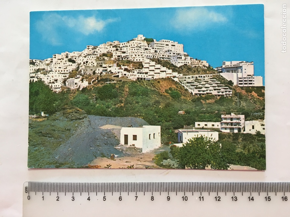 Postales: POSTAL. MOJACAR. VISTA PARCIAL Y HOTEL MORESCO. EDIC. ARRIBAS. H. 1975?.