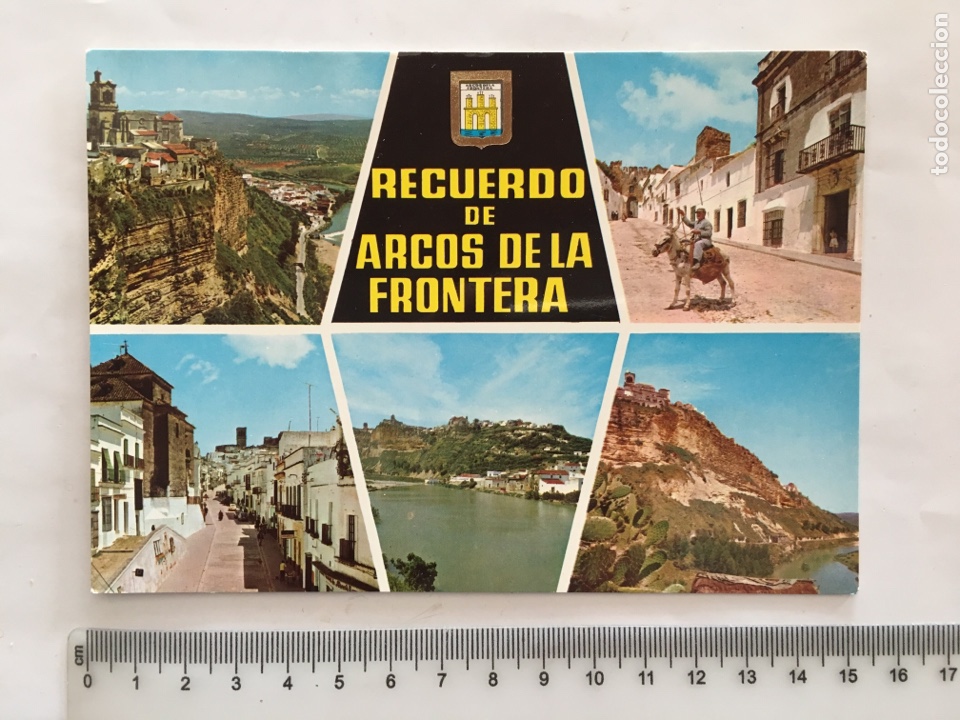 Postales: POSTAL. ARCOS DE LA FRONTERA. VISTA PARCIAL PE&Ntilde;A BAJADA. SUBIRATS CASANOVAS. H. 1965?.