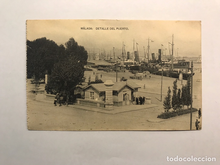 Postales: MALAGA. Postal. Animada. Detalle del Puerto . Edita: RIVAS (h.1930?) NO CIRCULADA,