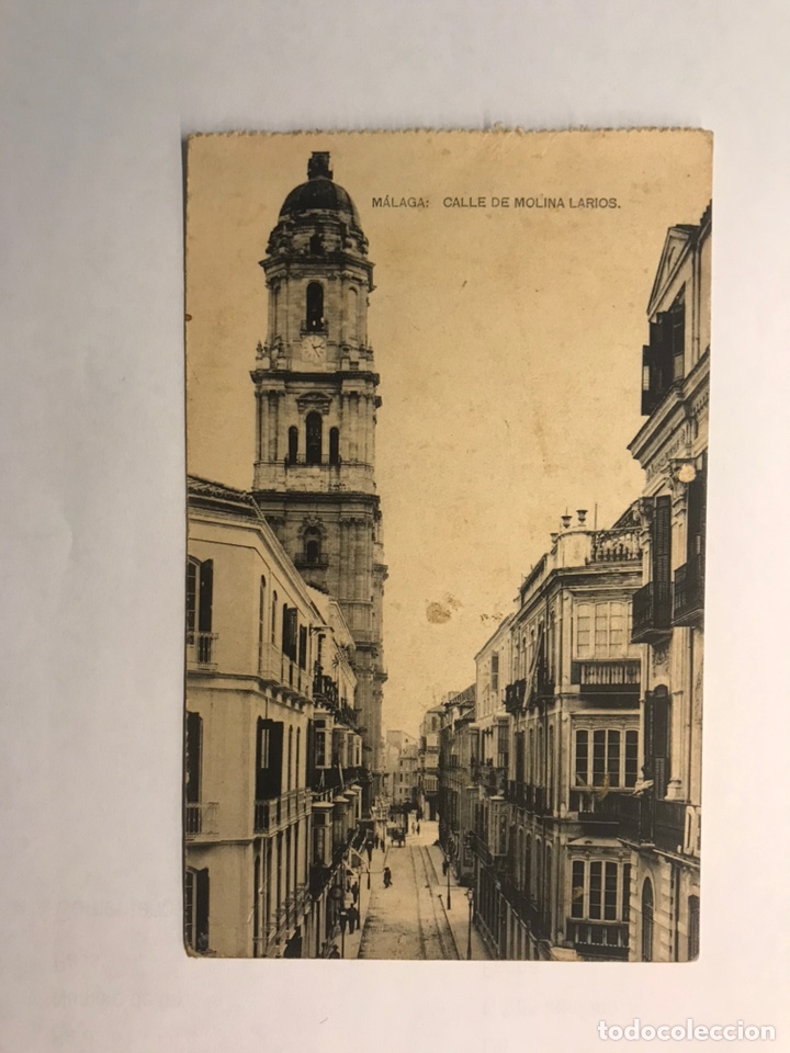 Postales: MALAGA. Postal. Animada. Calle De Molina Larios . Edita: RIVAS (h.1930?) NO CIRCULADA,