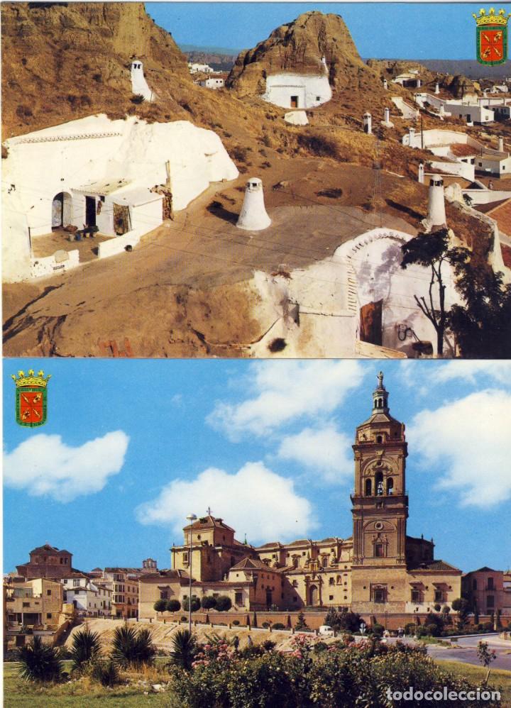 Postales: GRANADA.- GUADIX.-  CUEVAS Y LA CATEDRAL- SIN USAR.-