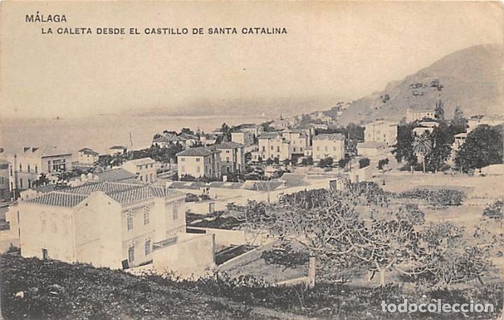 Postales: M&Aacute;LAGA.- LA CALETA DESDE EL CASTILLO DE SANTA CATALINA
