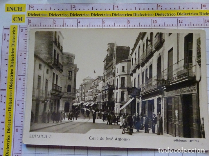 Postales: POSTAL DE JAEN. A&Ntilde;OS 30 50. LINARES. CALLE DE JOSE ANTONIO. 3 ARRIBAS. 1065