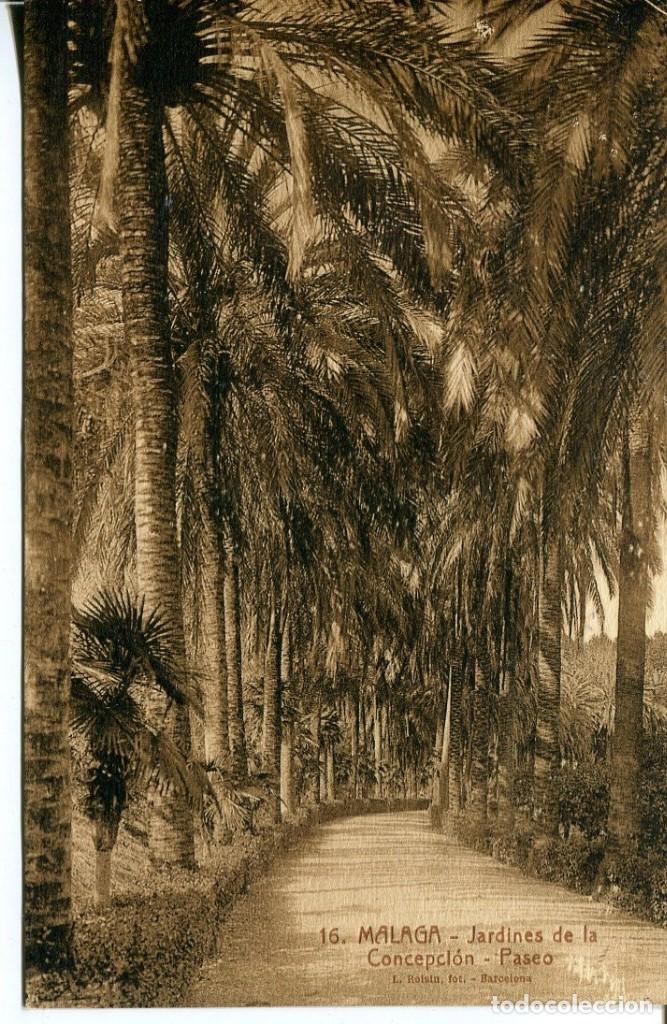 Postcards: M&Aacute;LAGA-JARDINES DE LA CONCEPCI&Oacute;N -PASEO- ROISIN