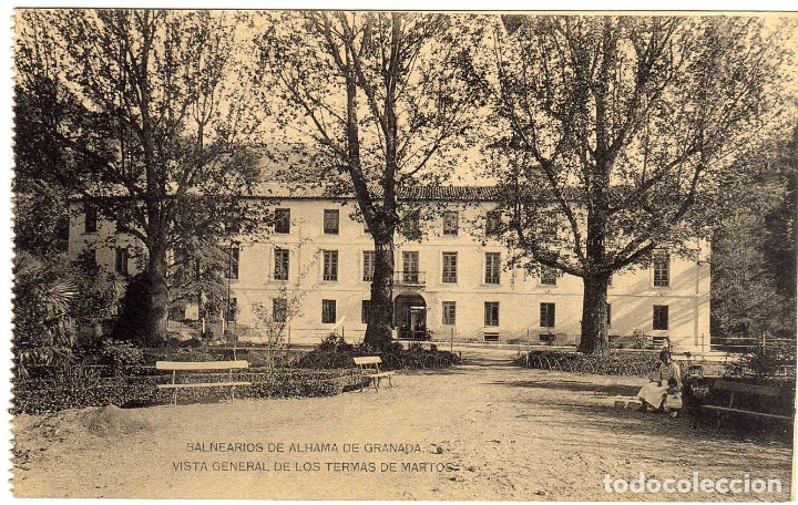 Postcards: BONITA POSTAL - BALNEARIOS DE ALHAMA DE GRANADA - VISTA GENERAL DE LAS TERMAS DE MARTOS