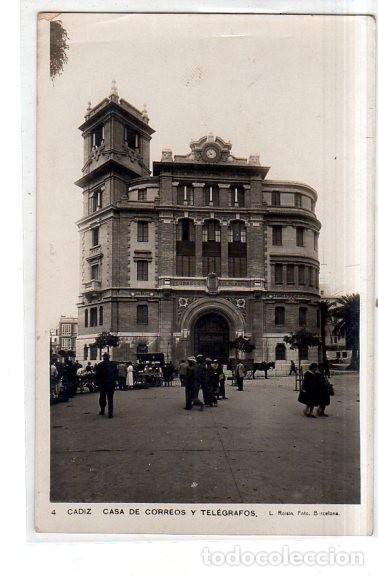 Postkarten: TARJETA POSTAL DE CADIZ. CASA DE CORREOS Y TELEGRAFOS. L. ROISIN.