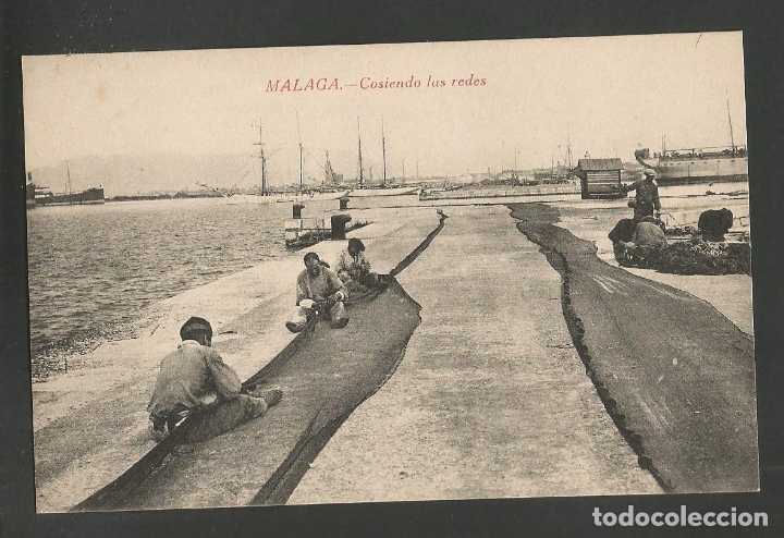 Postales: MALAGA-COSIENDO LAS REDES-ED&middot;RAFAEL TOVAL-POSTAL ANTIGUA-(59.724)