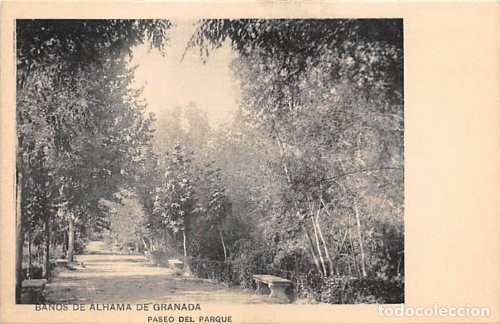 Postales: BA&Ntilde;OS DE ALHAMA DE GRANADA.- PASEO DEL PARQUE