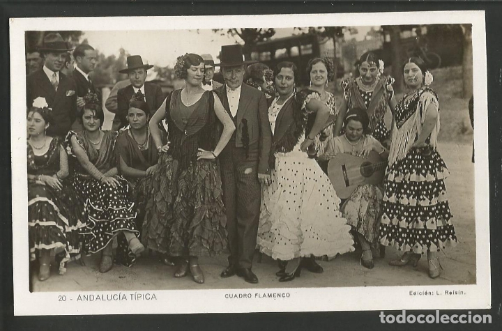 Postkarten: ANDALUCIA-CUADRO FLAMENCO-20-FOTOGRAFICA ROISIN-VER REVERSO-(60.035)