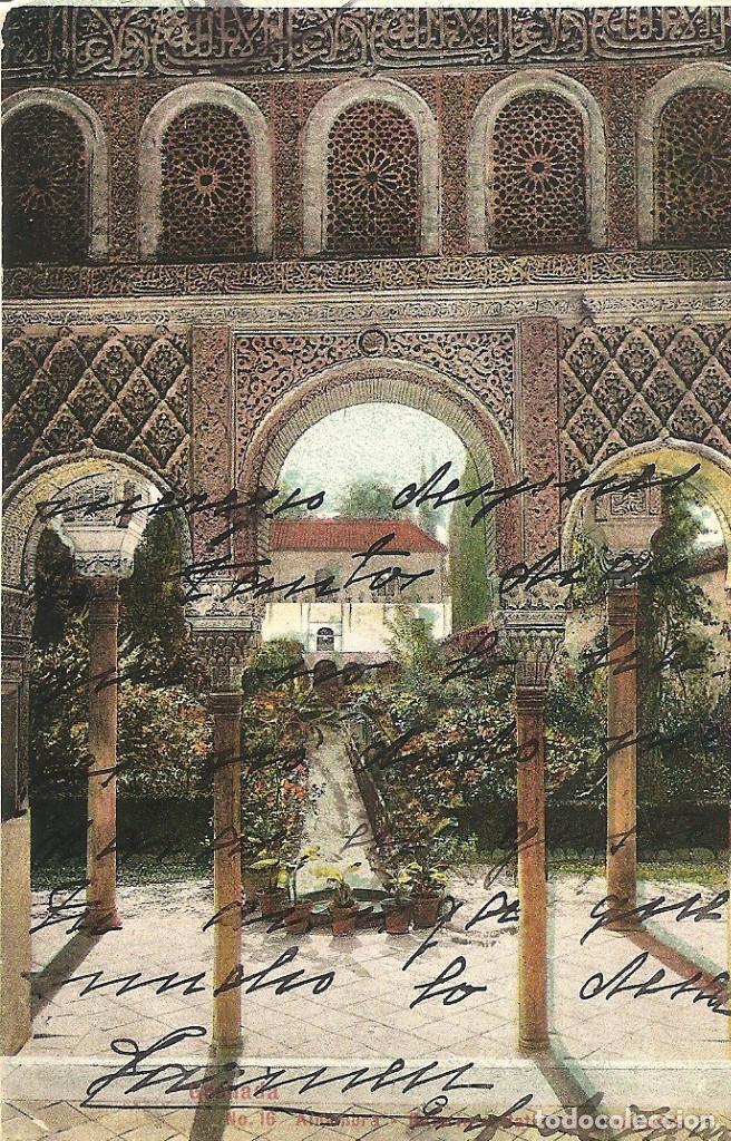 Postales: GRANADA, ALHAMBRA - CIRCULADA A&Ntilde;O 1913 - Foto 1