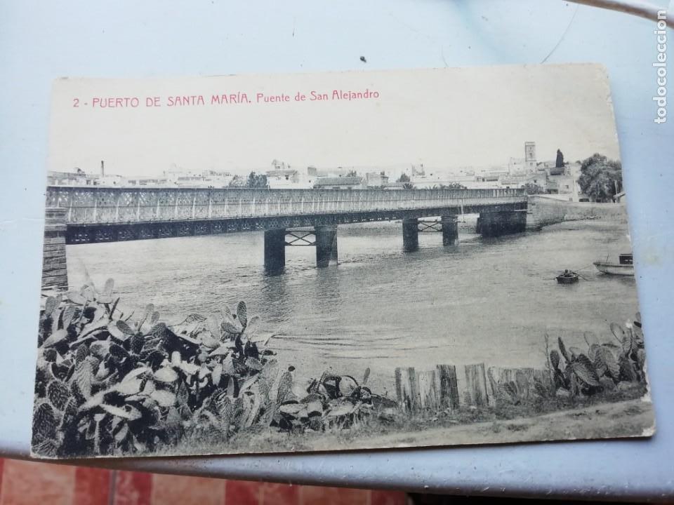 Postales: POSTAL ANTIGUA DEL PUERTO DE SANTA MARIA. PUENTE DE SAN ALEJANDRO. EDI GUILLERMO UHL. cIRCULAD