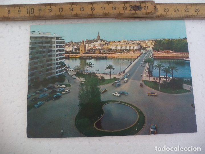Postcards: SEVILLA N&ordm; 187. PLAZA DE CUBA Y PUENTE SAN TELMO EDICIONES RO FOTO. POSTAL POSTCARD